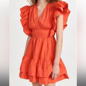 ulla johnston kirk dress in coral
